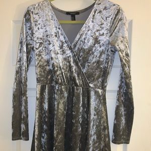 Bodywrap velvet silver dress